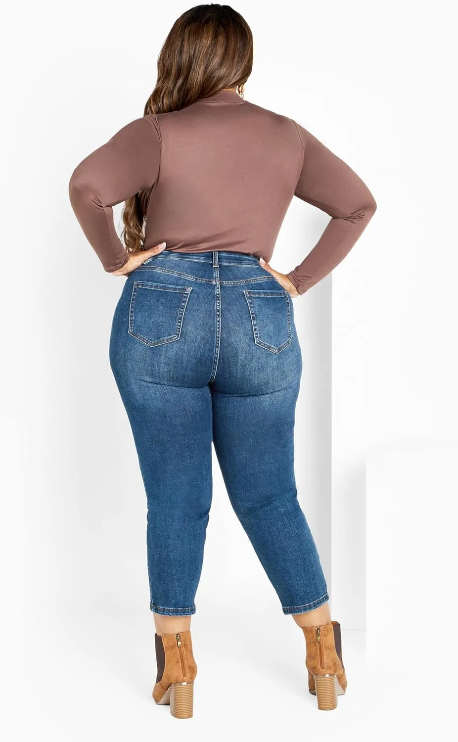 Women's Plus Size Ella Thick Waistband Ankle Jean