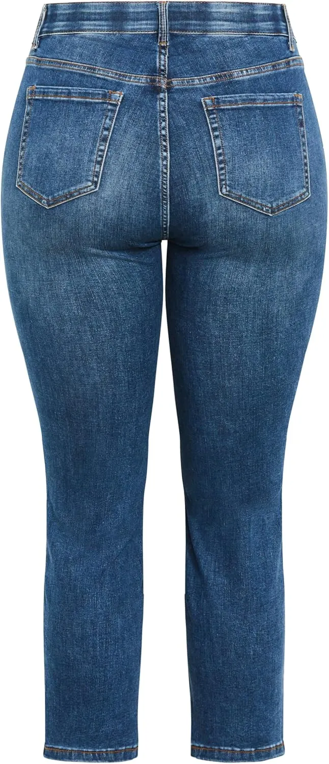 Women's Plus Size Ella Thick Waistband Ankle Jean