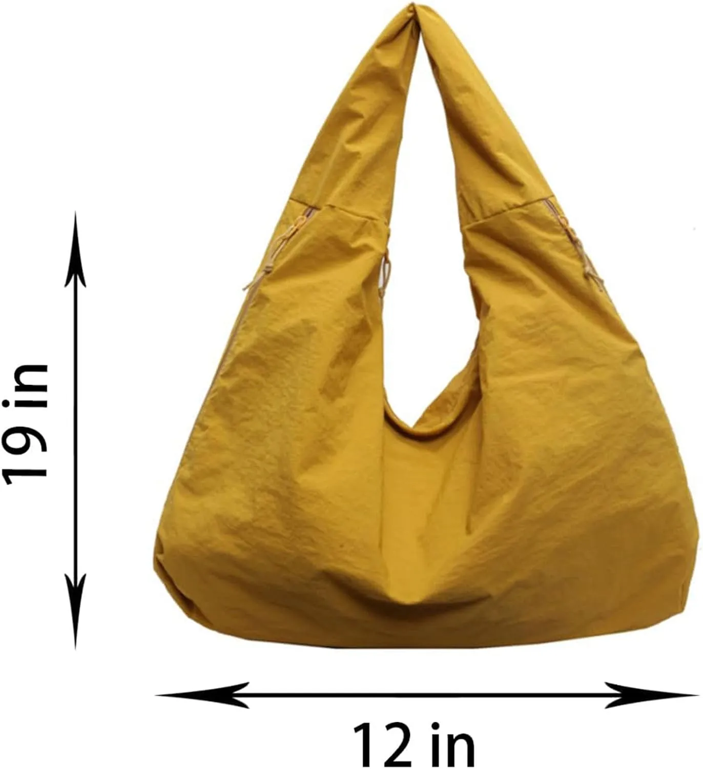 Women's Solid Color Textured Draped Tote Bag,Big Capacity Minimalist Versatile Shoulder Bag,Versatile Shoulder Bag