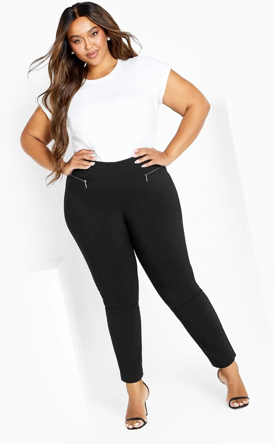 Women's Super Stretch Zip Pant Black