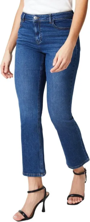 Womens/Ladies Comfort Stretch Petite Bootcut Jeans (6 US R) (Mid Wash), Mid Wash, 6 US R