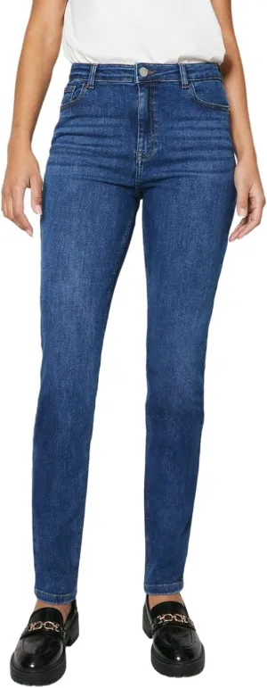 Womens/Ladies Comfort Stretch Tall and Slim Jeans (12 US R) (Mid Wash), Mid Wash, 12 US R