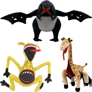 Zoochosis Plush Toys, Soft Cute Giraffes and Penguins Dolls, Zoochosis Stuffed Animal Plushies Figure Doll, Gifts for Game Fans Birthday Christmas Halloween